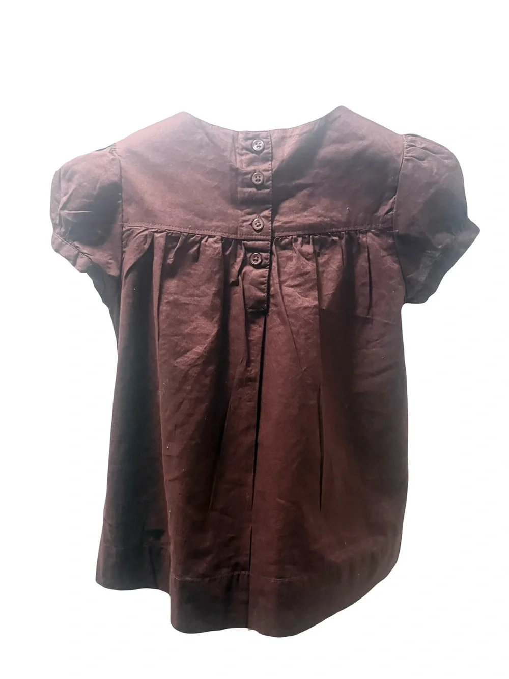 GAP Square-Neck Puff Sleeve Tunic - Brown